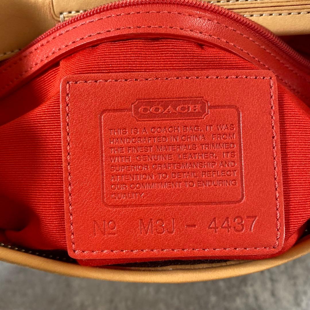 極美品　コーチ アクセサリーポーチ ワンショルダー ストライプ　マルチカラー