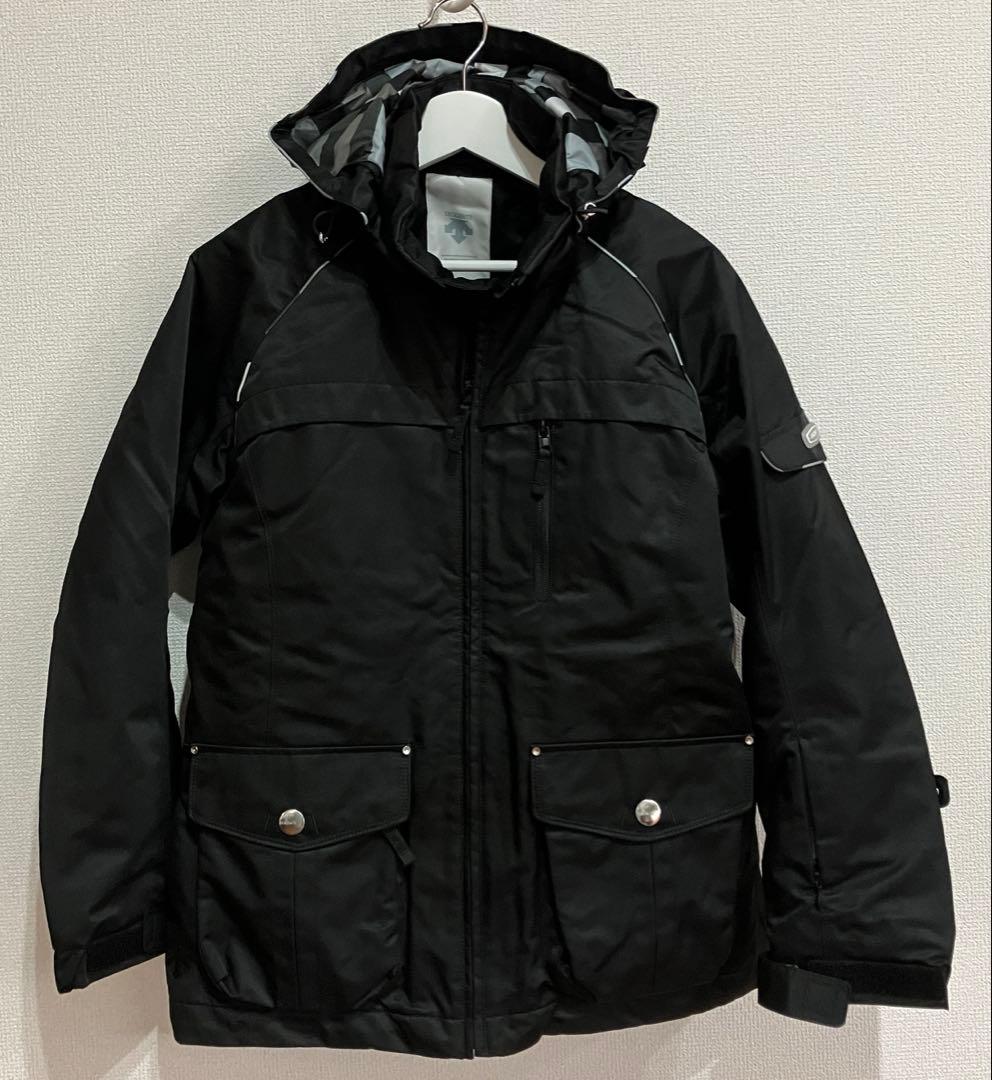 【11号】デサント　スキーウェア　黒　ブラック　柄　レディース