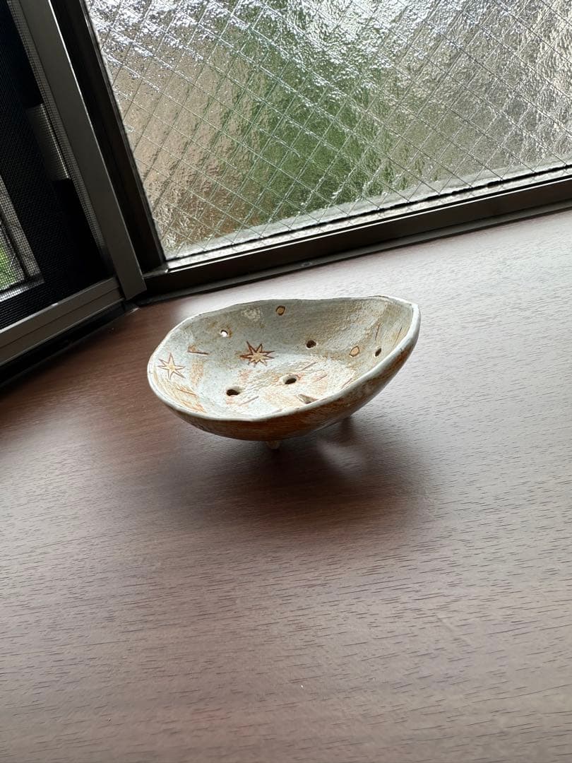 鹿児島睦　月　星　器　置物　器