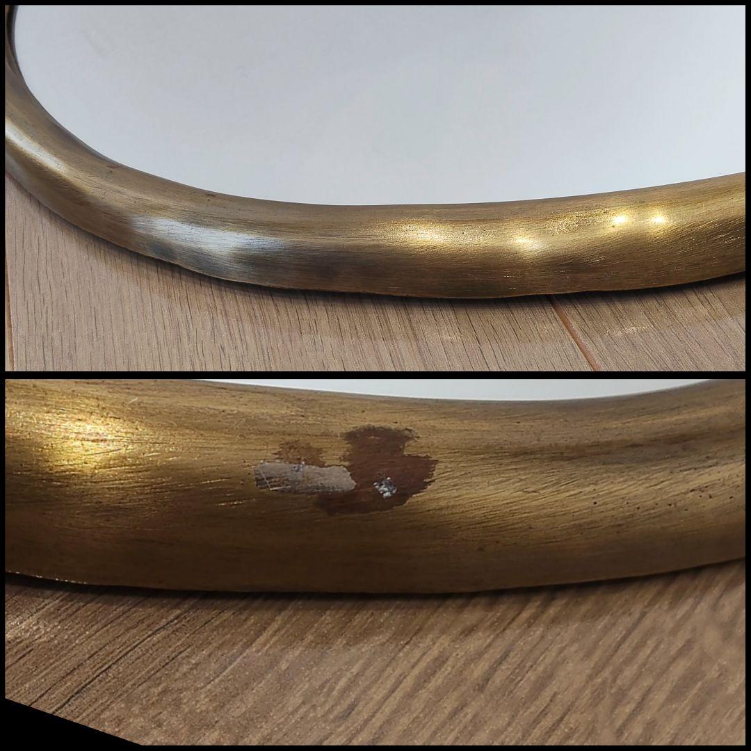 ZARA  ザラホーム ゴールド 金属 ウォールミラー 壁掛け鏡 楕円