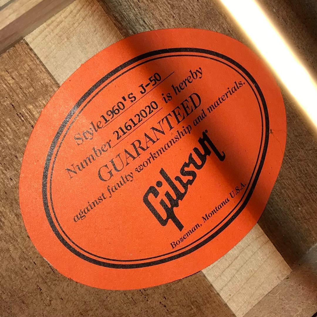 新品同様!！！　2021年 Gibson J-50 ADJ