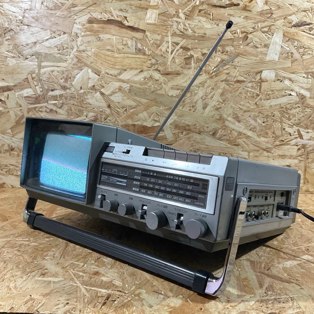 National TH6-X30 1980年製 ブラウン管TV付ラジカセ 動作品