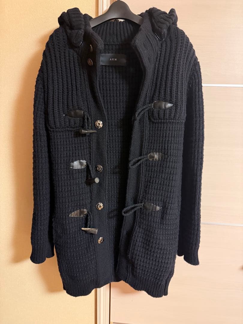 AKM ニットダッフルコート ブラック M