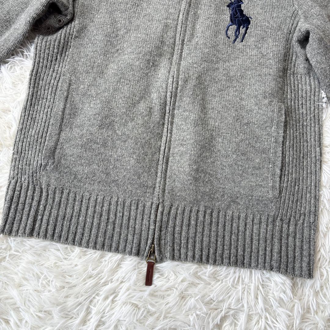 釣りきち☆美品☆ポロラルフローレン ドライバーズニット ビッグポニー