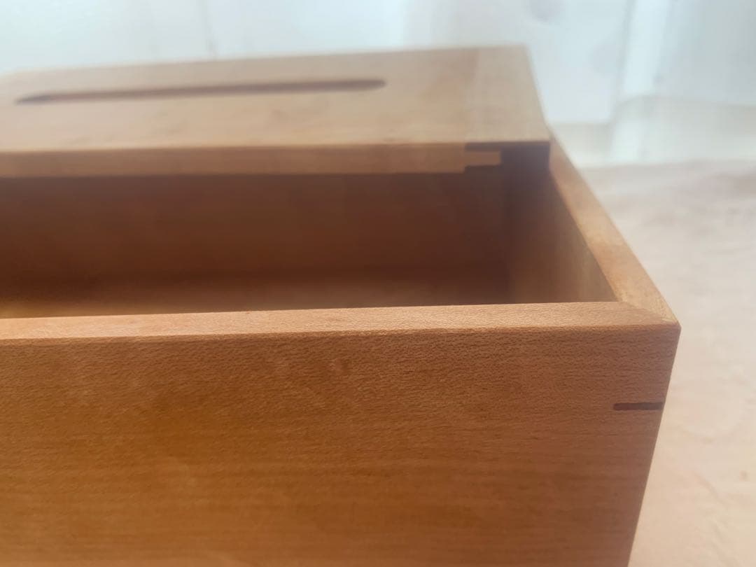 【MUKU】職人限定製作✨高級木材・楓✨木製ティッシュボックス ①