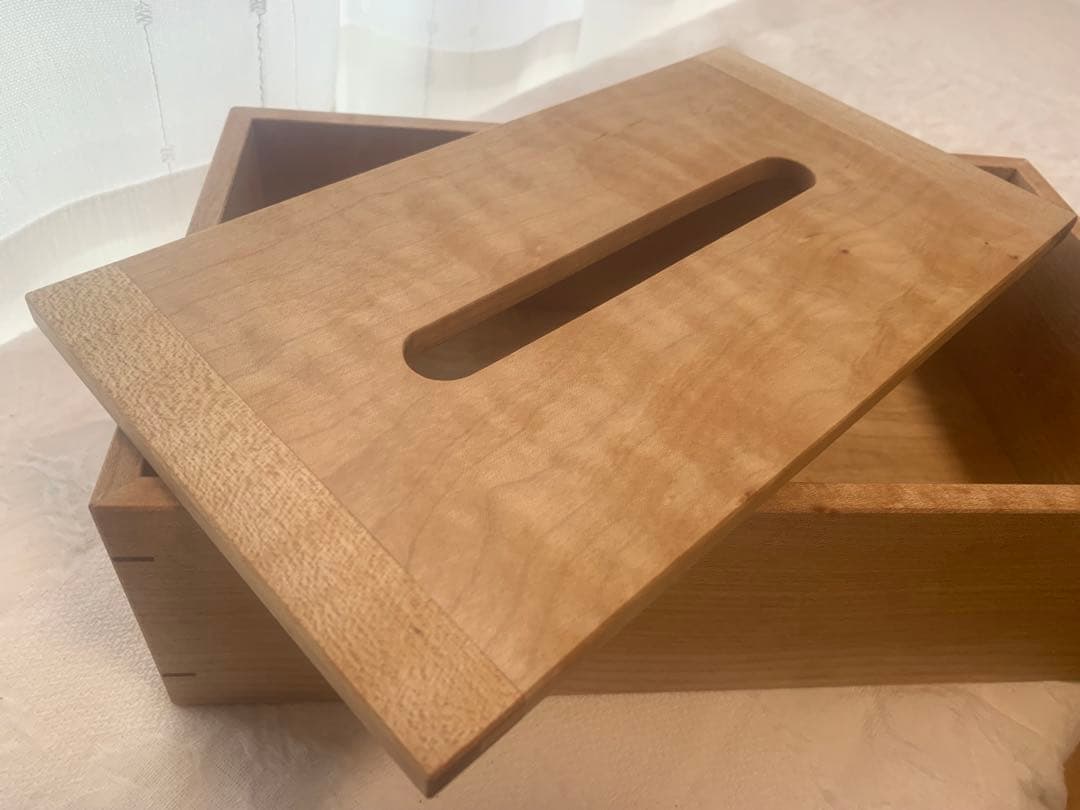 【MUKU】職人限定製作✨高級木材・楓✨木製ティッシュボックス ①