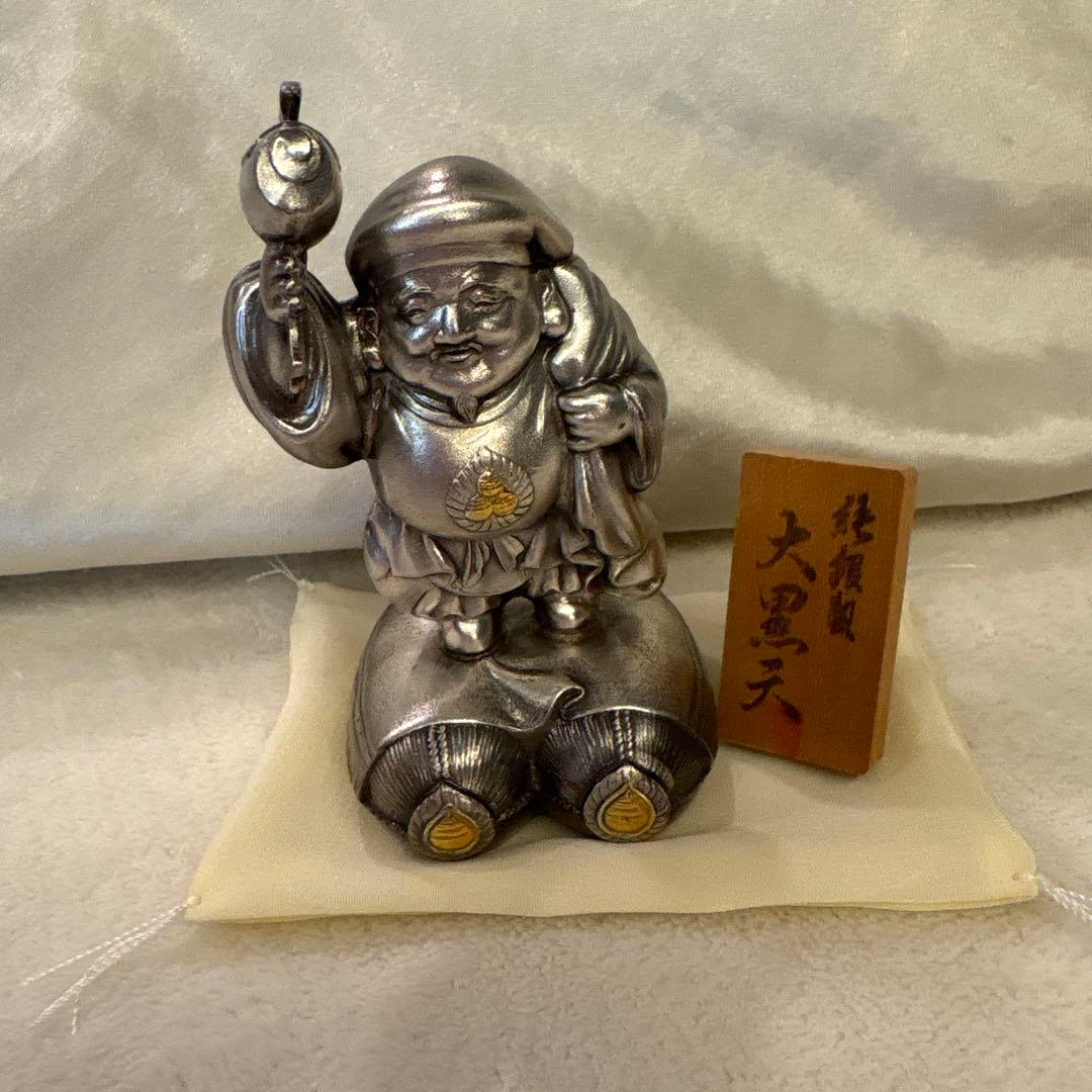 純銀製　大黒天　68g 縁起物 置物