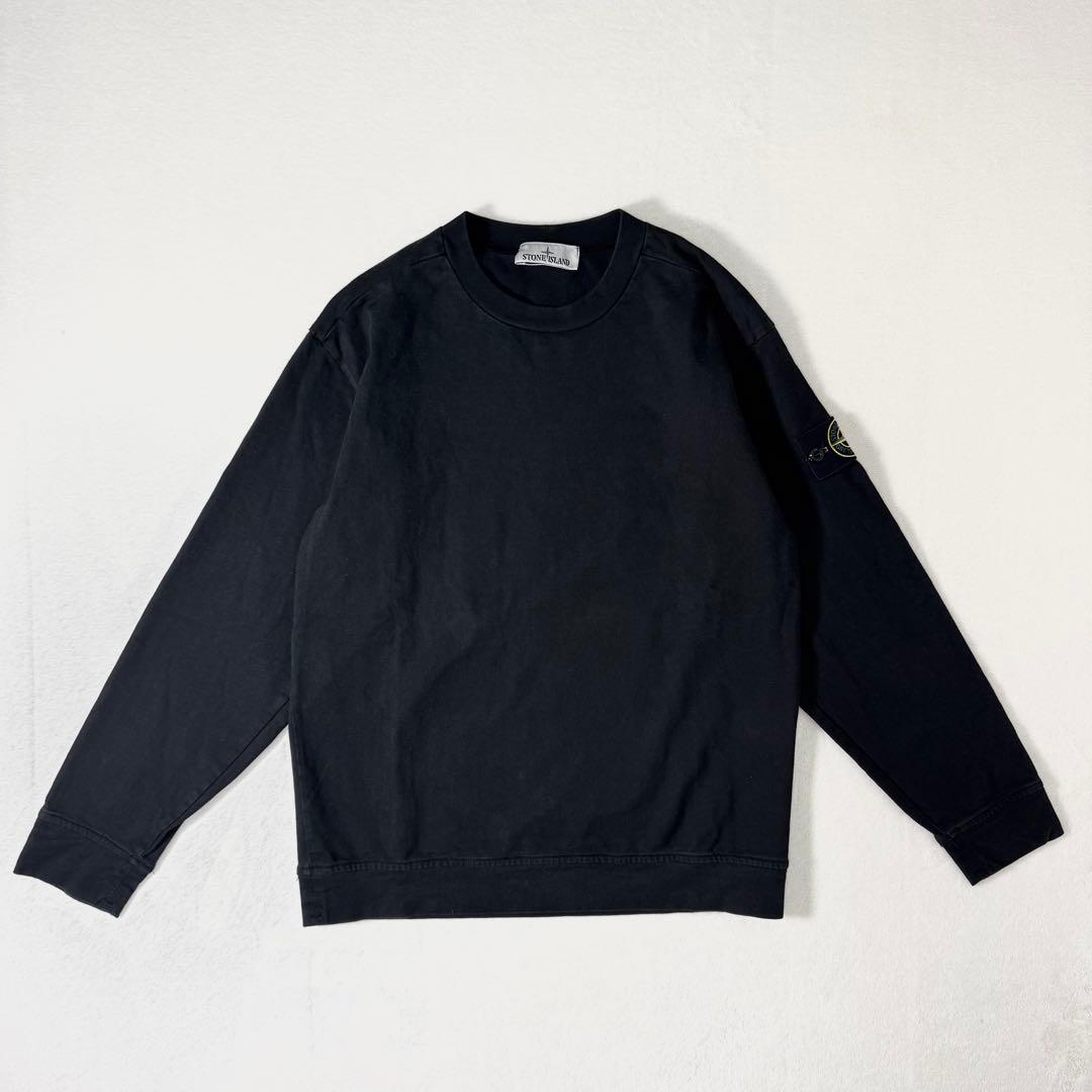 ストーンアイランド クルーネックスウェット ブラック S