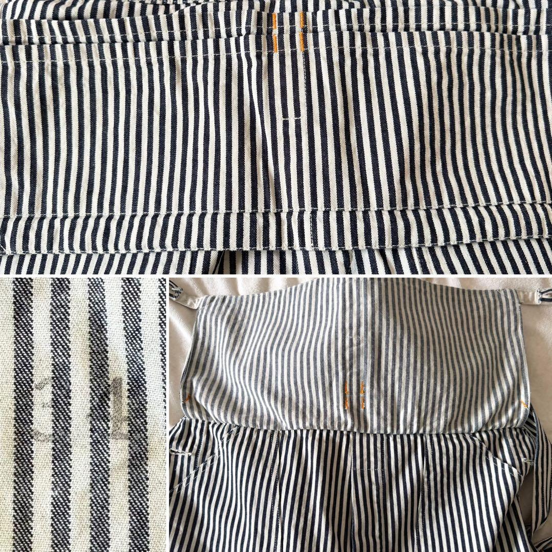 TCB jeans HANDYMANオーバーオール ヒッコリー 34 美品