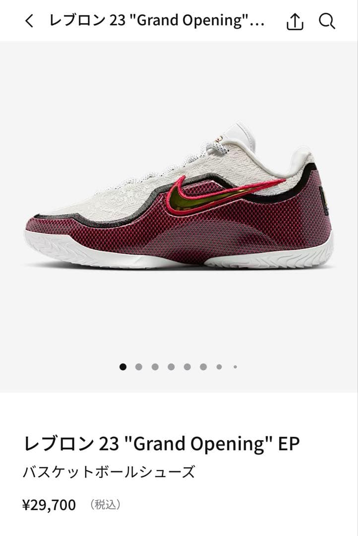 レブロン 23 \"Grand Opening\" EP 31cm