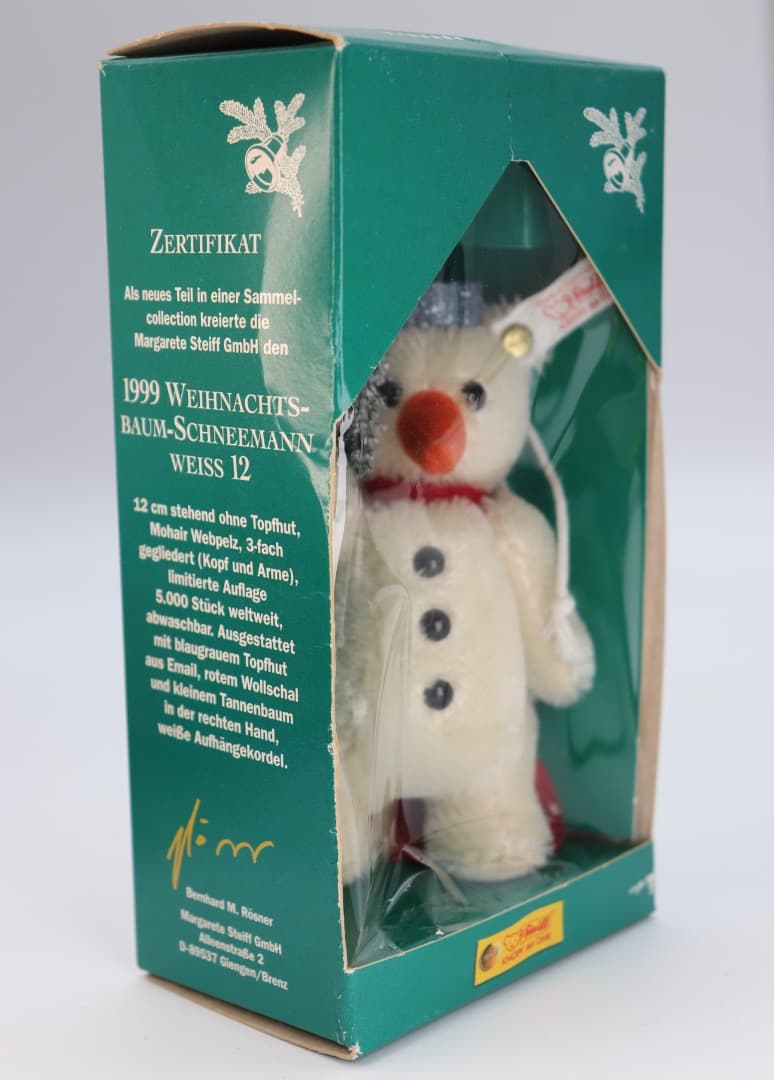 コレクション Steiff 1999 CHRISTMAS-TREE MAN WHITE