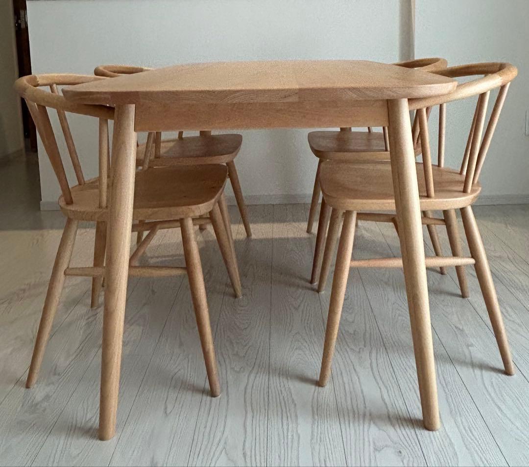 【kanamaru】MUJI 無印良品 ブナ材テーブル 150cm