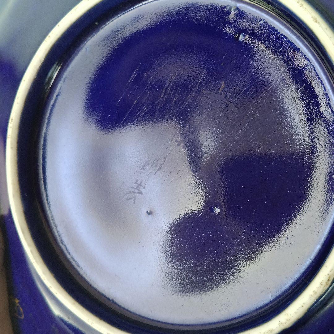 （希少）　明治伊万里　オールド香蘭社？　瑠璃花鳥菱形変形皿　　有田焼