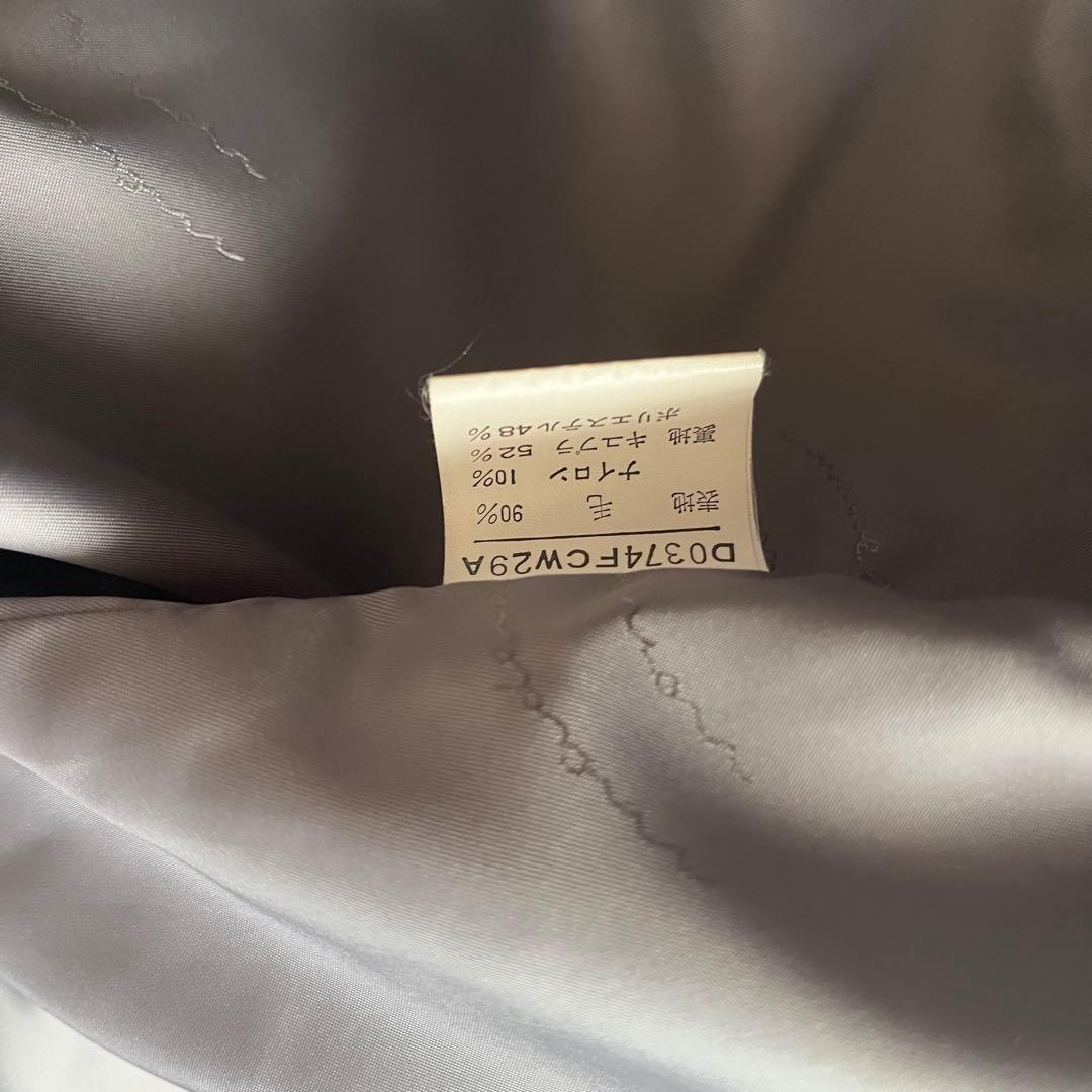 マドモアゼルノンノン　ウールコートジャケット　くるみボタン　グレー