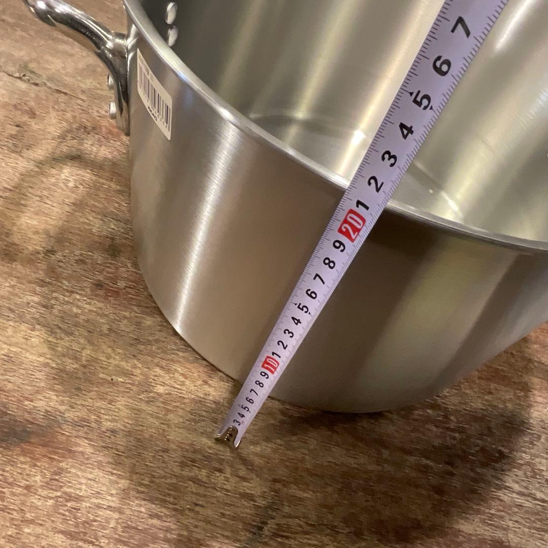 新品未使用！アカオ ＤＯＮ 硬質アルミ半寸胴鍋 33cm プロ仕様 業務用鍋