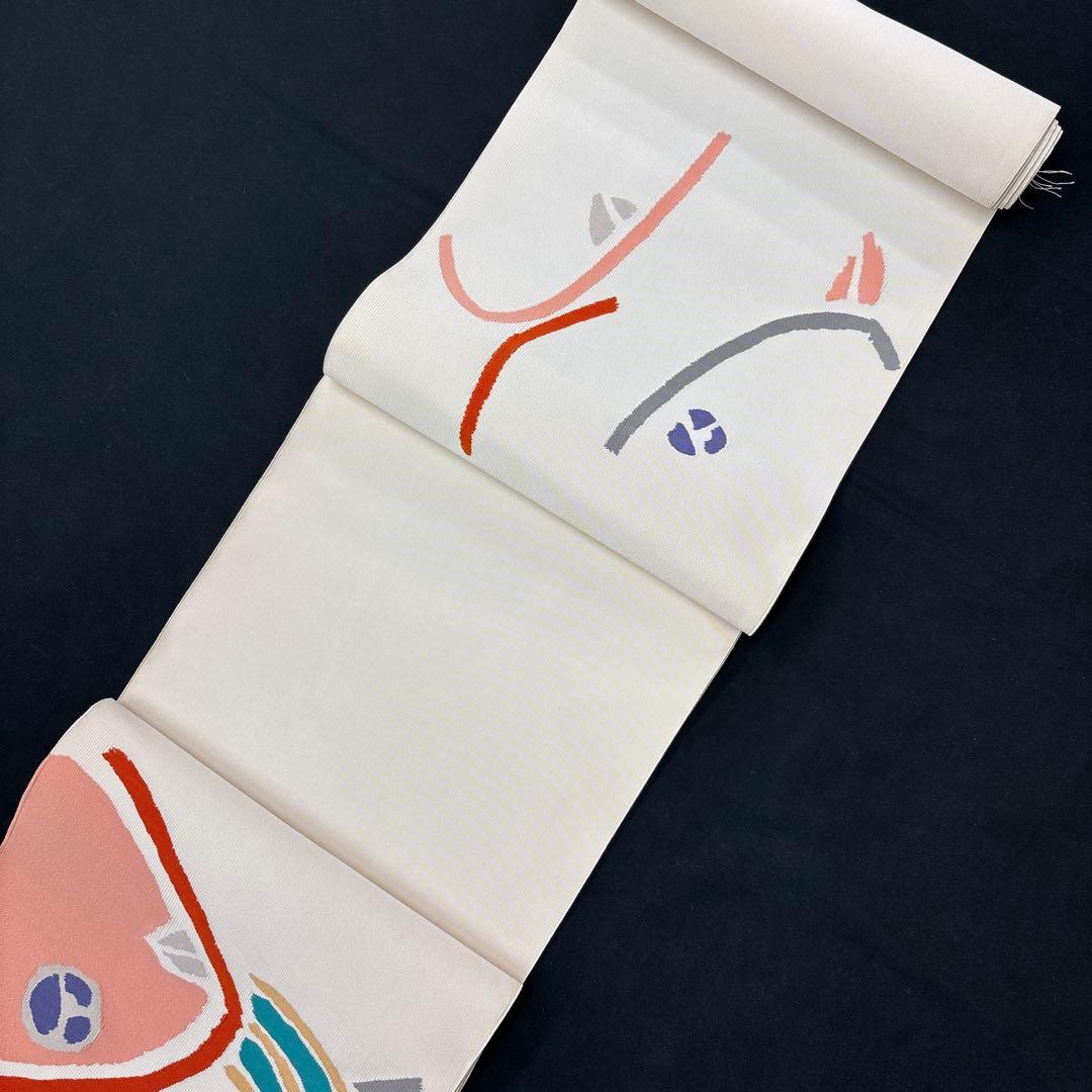 なっちー最高級品☆新品正絹手織本すくい工芸つづれ織八寸なごや帯袷、単衣適品