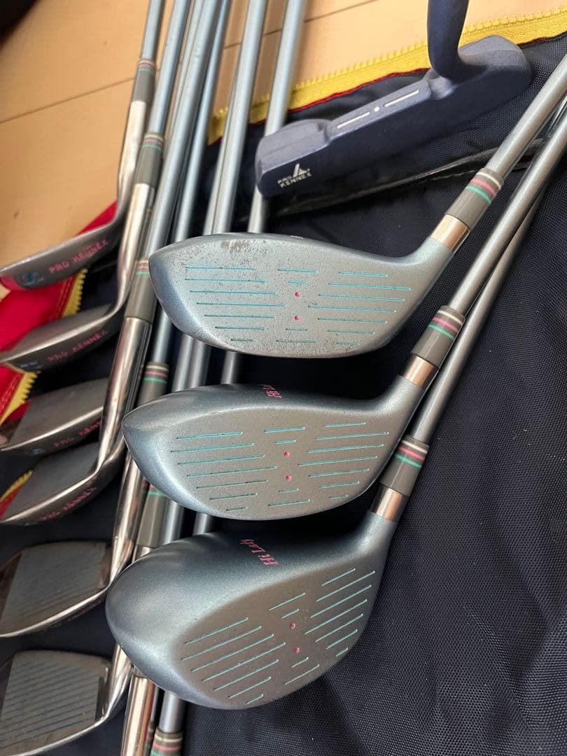 FILA キャディバッグ & クラブ12本セット　レッド