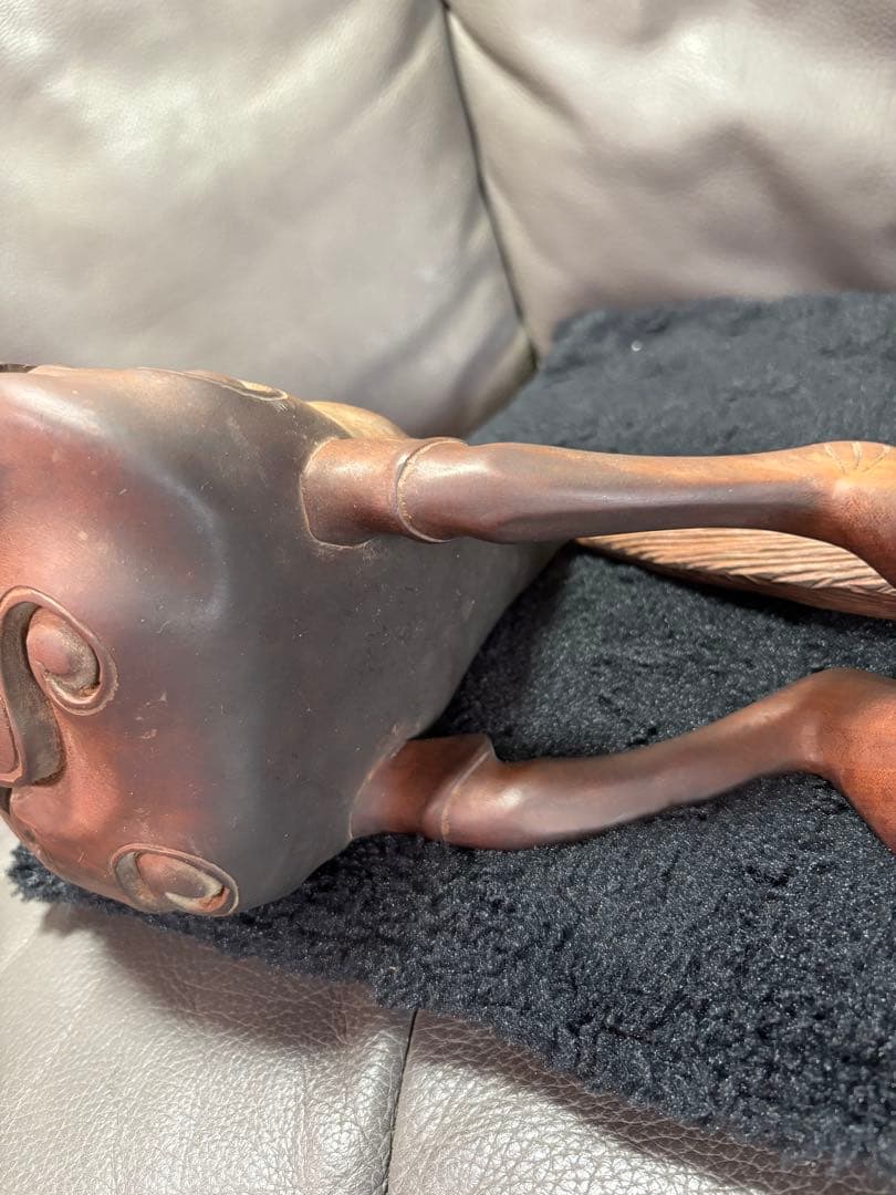 木製　置物　馬　ウマ