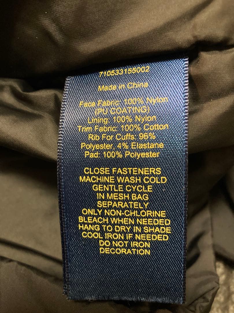 極美品　ラルフローレン　中綿ナイロンジャケット　フード収納可　短丈　サイズXS