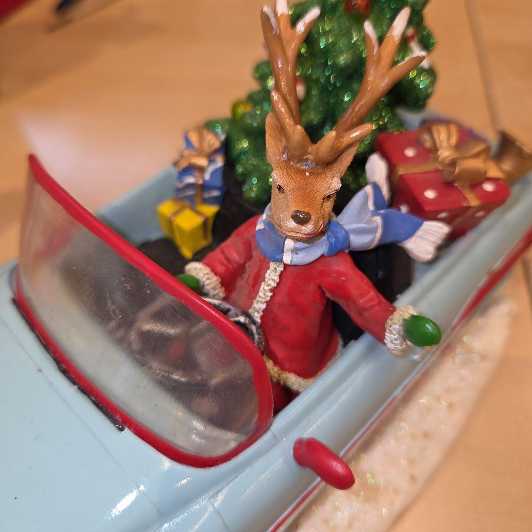 クリスマス トナカイ フィギュア付きオープンカー