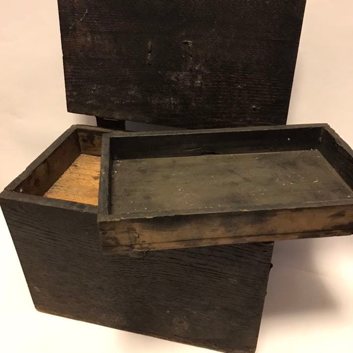 レトロ 木箱 小物入れ ①