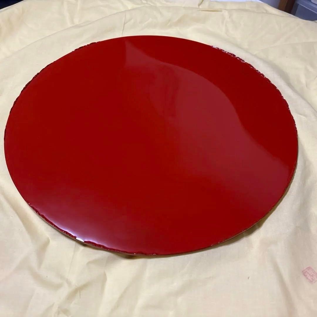 榎木啓　40cm 朱塗漆皿「暮色」