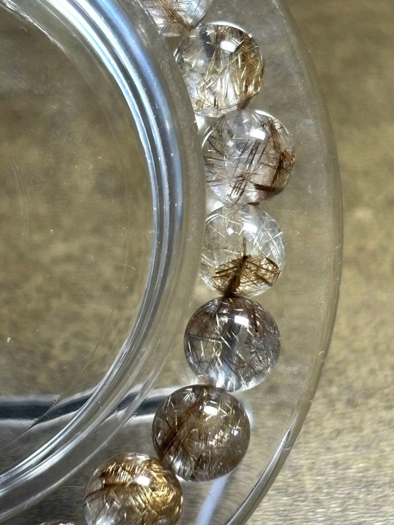 シルバールチルブレスレット7㎜　ハイグレード（新品未使用）高品質透明感針しっかり