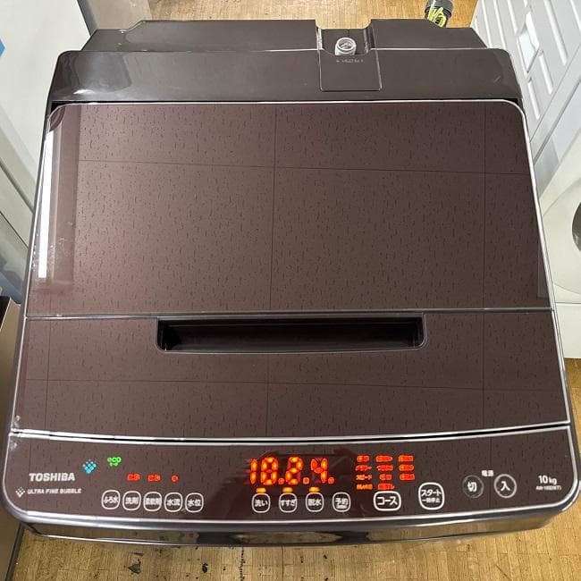 地域限定送料無料　美品【 TOSHIBA 】東芝 全自動洗濯機 AW-10SD9
