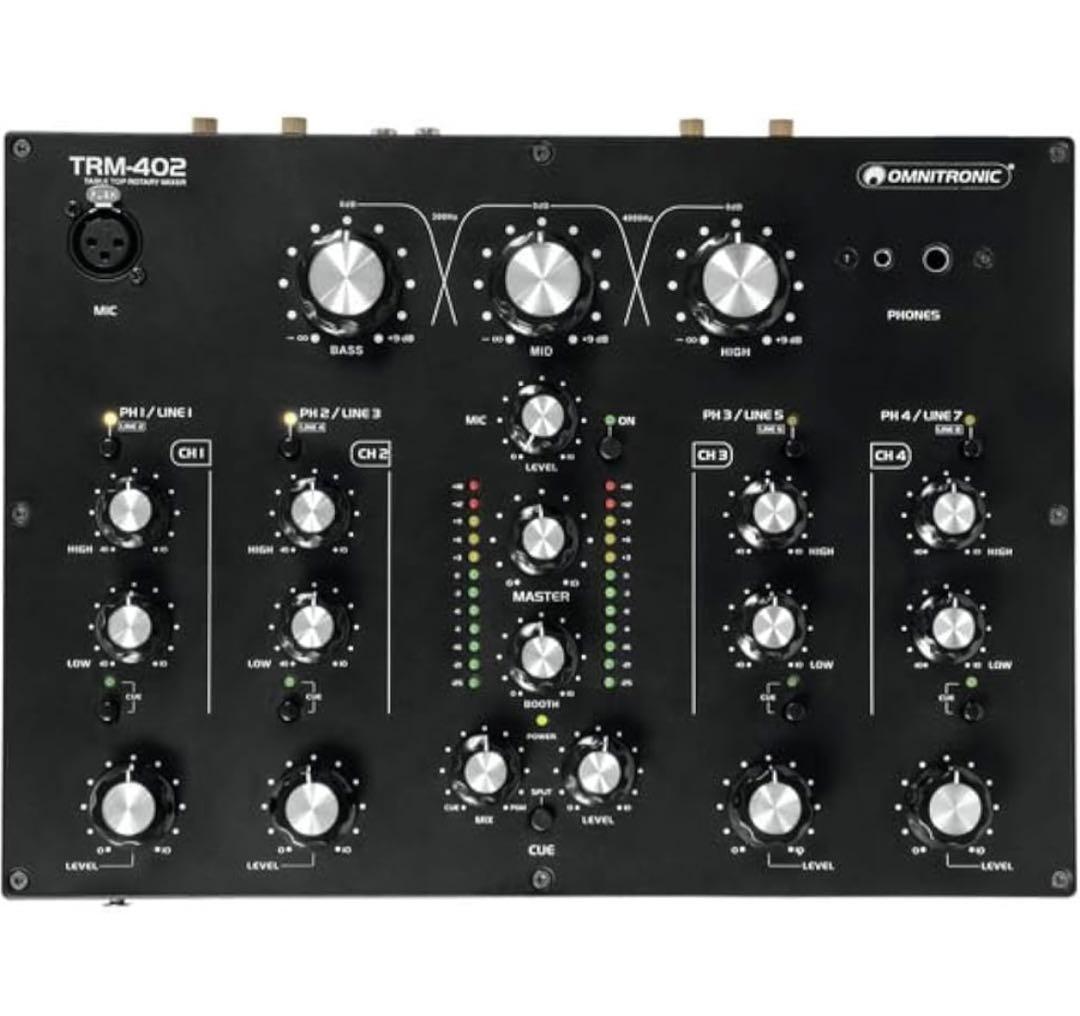 Omnitronic TRM-402 DJミキサー 3チャンネル