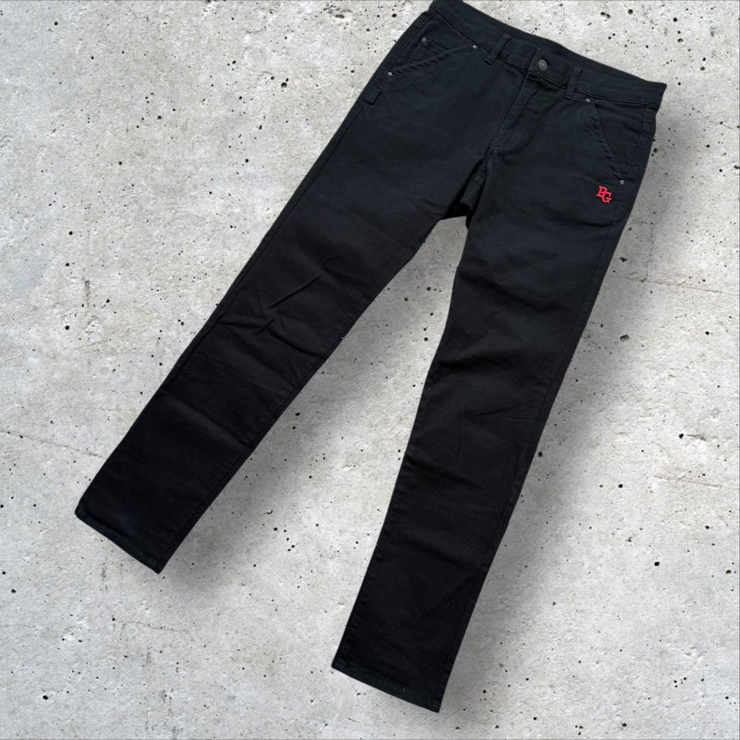 美品　パーリーゲイツ　パンツ　黒　ブラック　M〜L相当　コットン素材　4 ゴルフ
