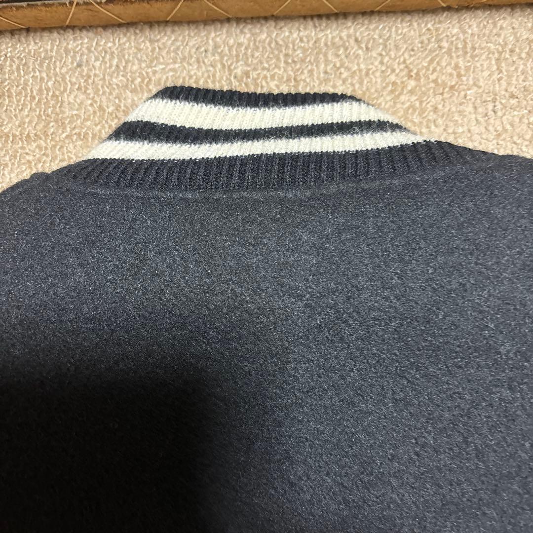 【早い者勝ち】訳ありゴールデンベアスタジャン黒ブラックレザーMサイズスタジャン