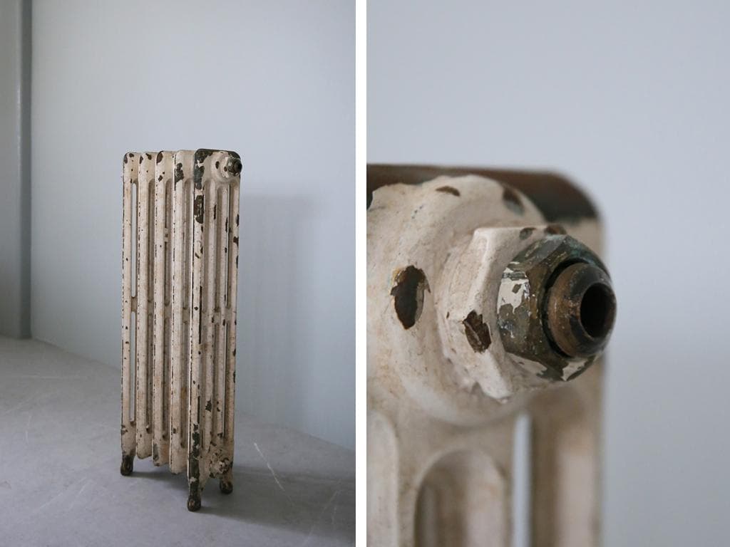 フランスアンティーク鉄製5連ラジエター/暖房オブジェ/ディスプレイ(81-178