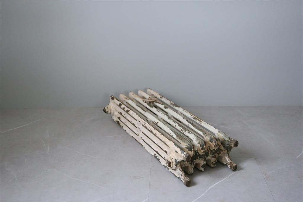 フランスアンティーク鉄製5連ラジエター/暖房オブジェ/ディスプレイ(81-178