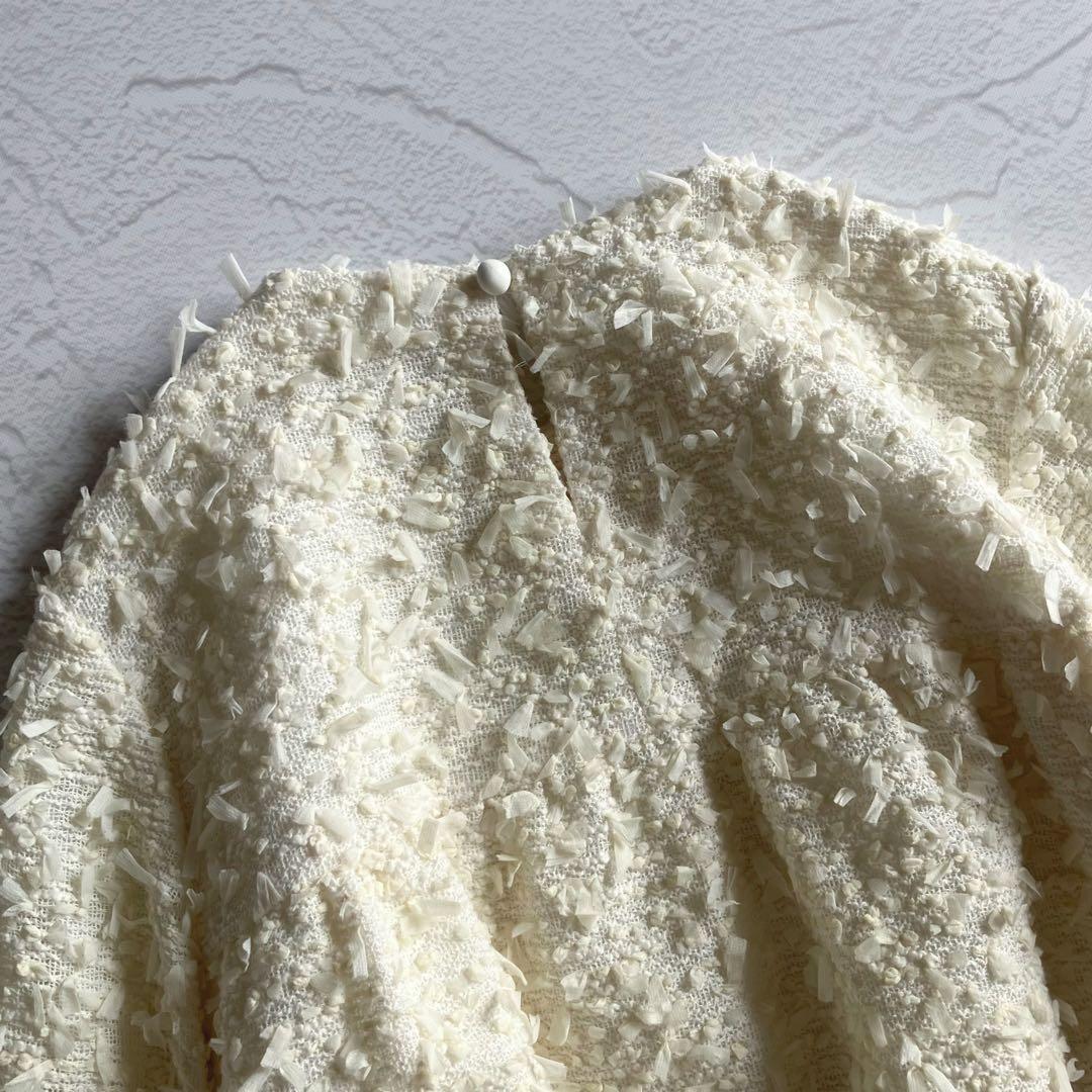 ✨極美品✨SONO ソーノ エアリーツイード ティアードフレアブラウス ペプラム