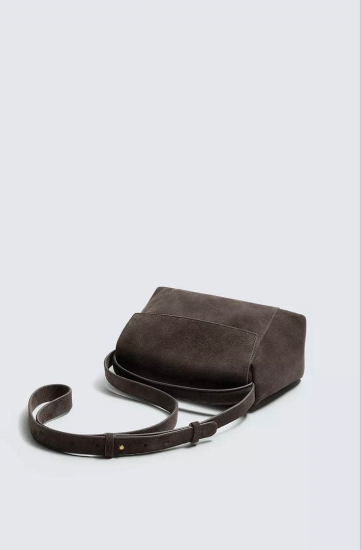 ZARA レザーショルダーバッグ　ブラウン