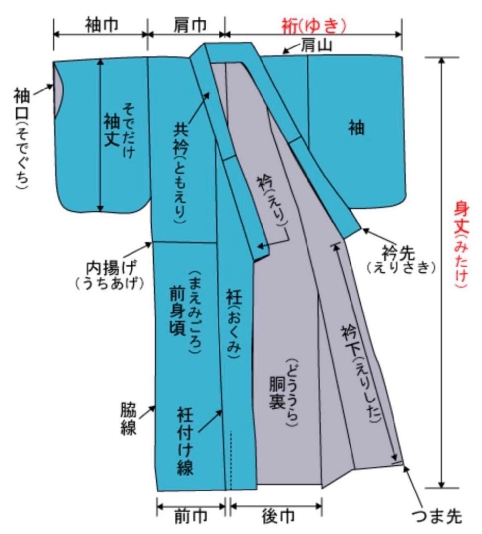 D シンプルデザイン 薄色 菊の地模様 袷 正絹 色無地 着物 K48
