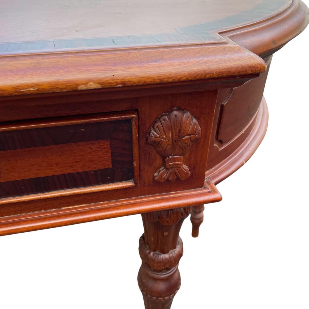 英国アンティーク コンソールテーブル　飾り台　花台　電話台 引き出し付き