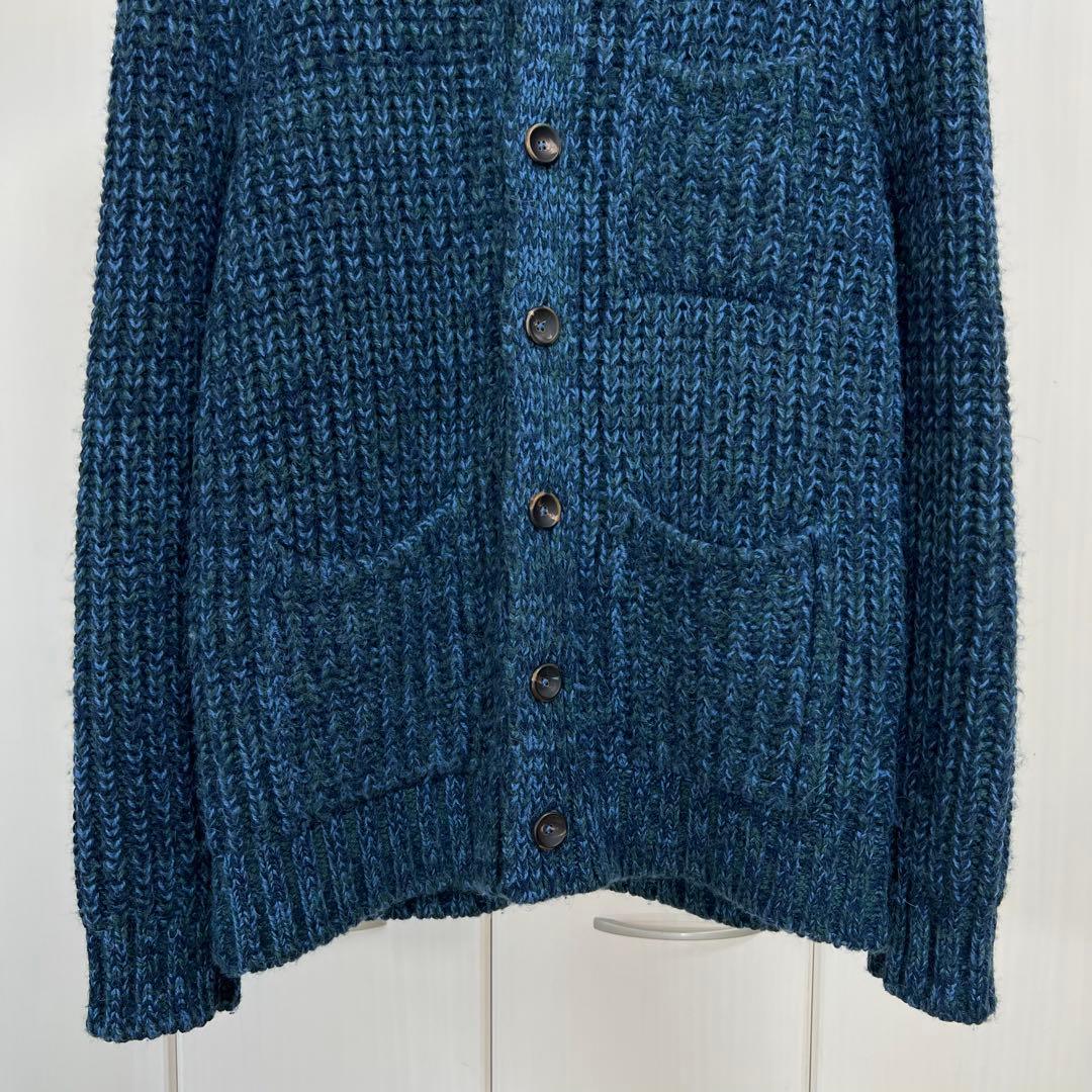 Drumohr ハイネック ローゲージ アルパカウール セーター カーディガン