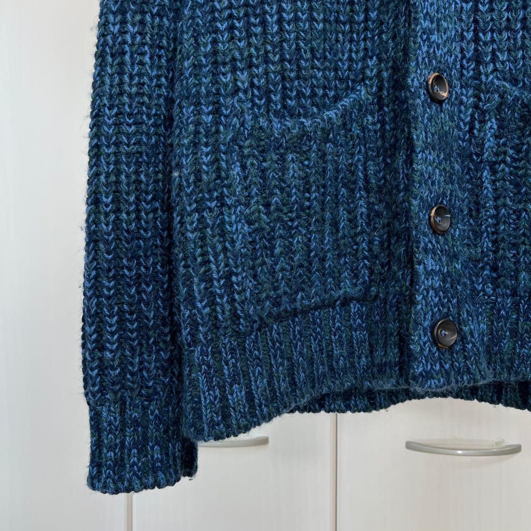 Drumohr ハイネック ローゲージ アルパカウール セーター カーディガン