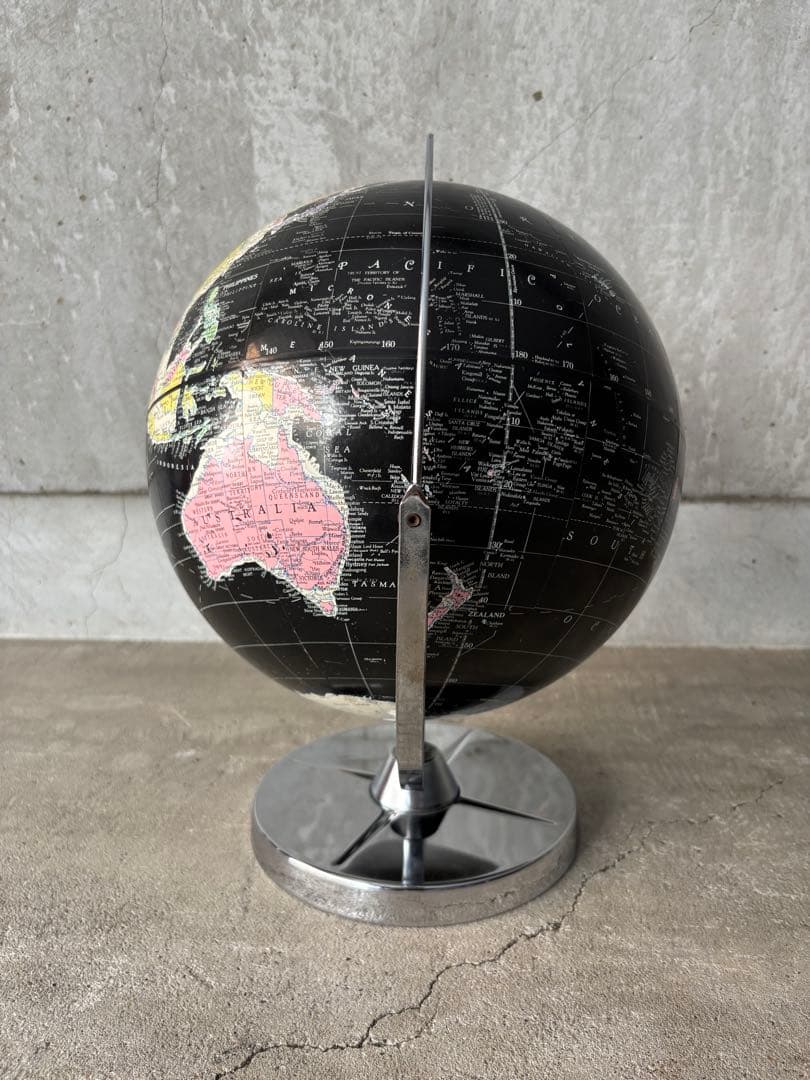 60s 70s 地球儀 黒 ブラックオーシャン REPLOGLE社 ヴィンテージ