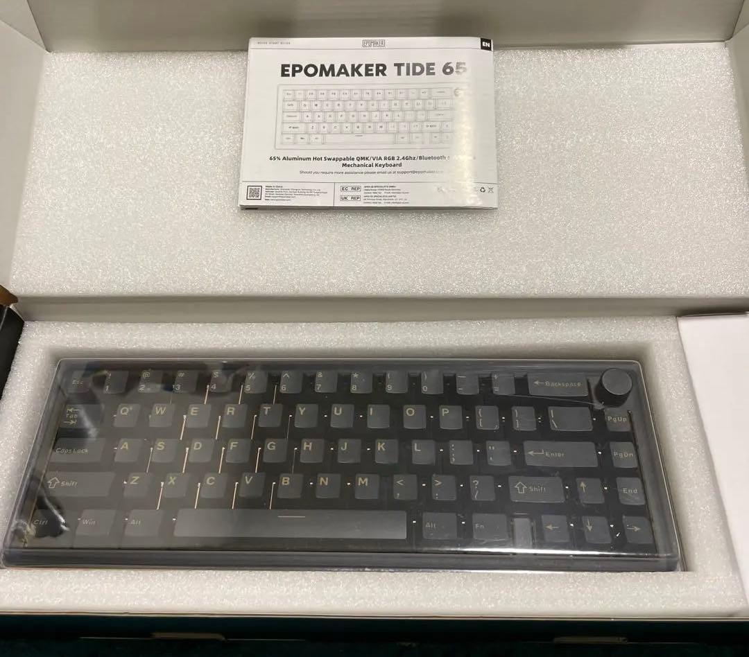 キーボード EPOMAKER Tide 65 Black Zebra switch ver