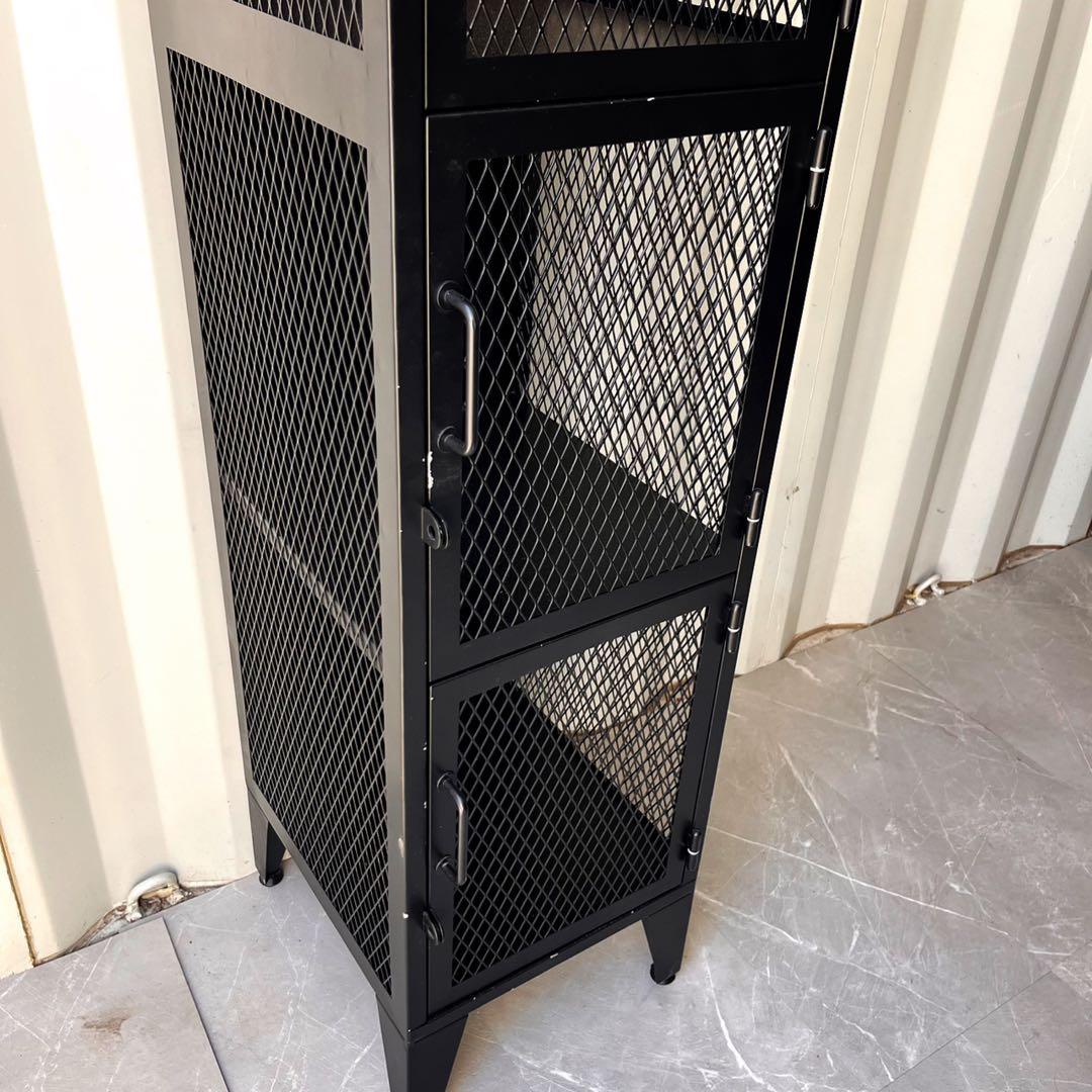 取付無料！ジャーナルスタンダードファニチャー ブラックスチール4段ロッカー