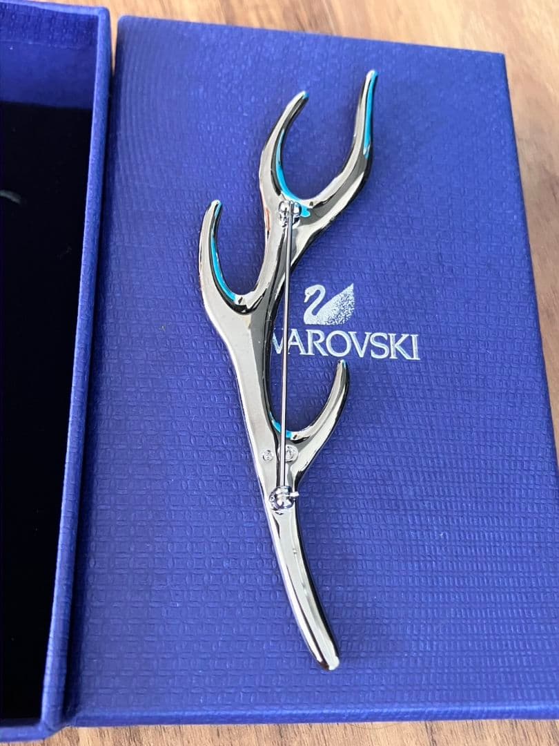 ★SWAROVSKI　スワロフスキー　ブローチ　雄鹿の角