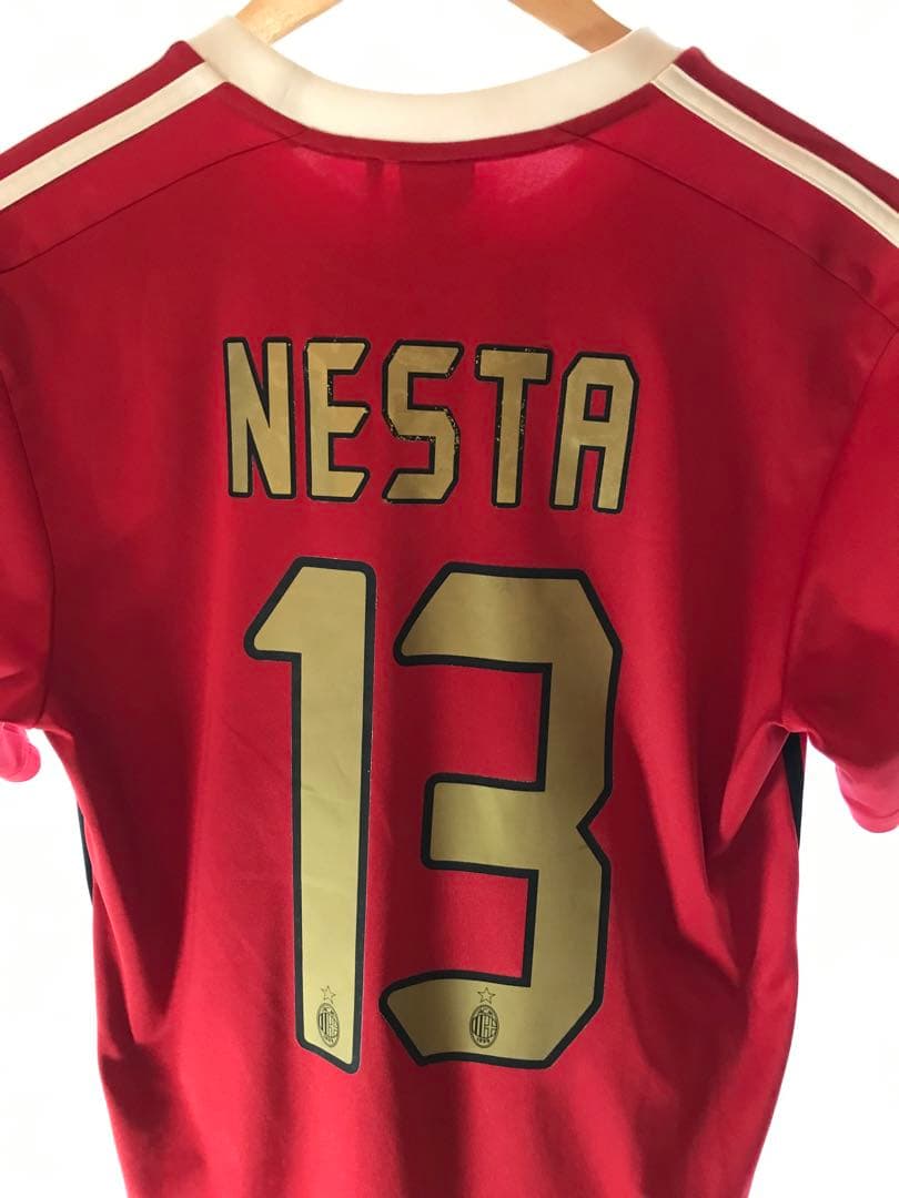 正規品adidas ACミラン「13」アレッサンドロ・ネスタ 半袖Mユニフォーム
