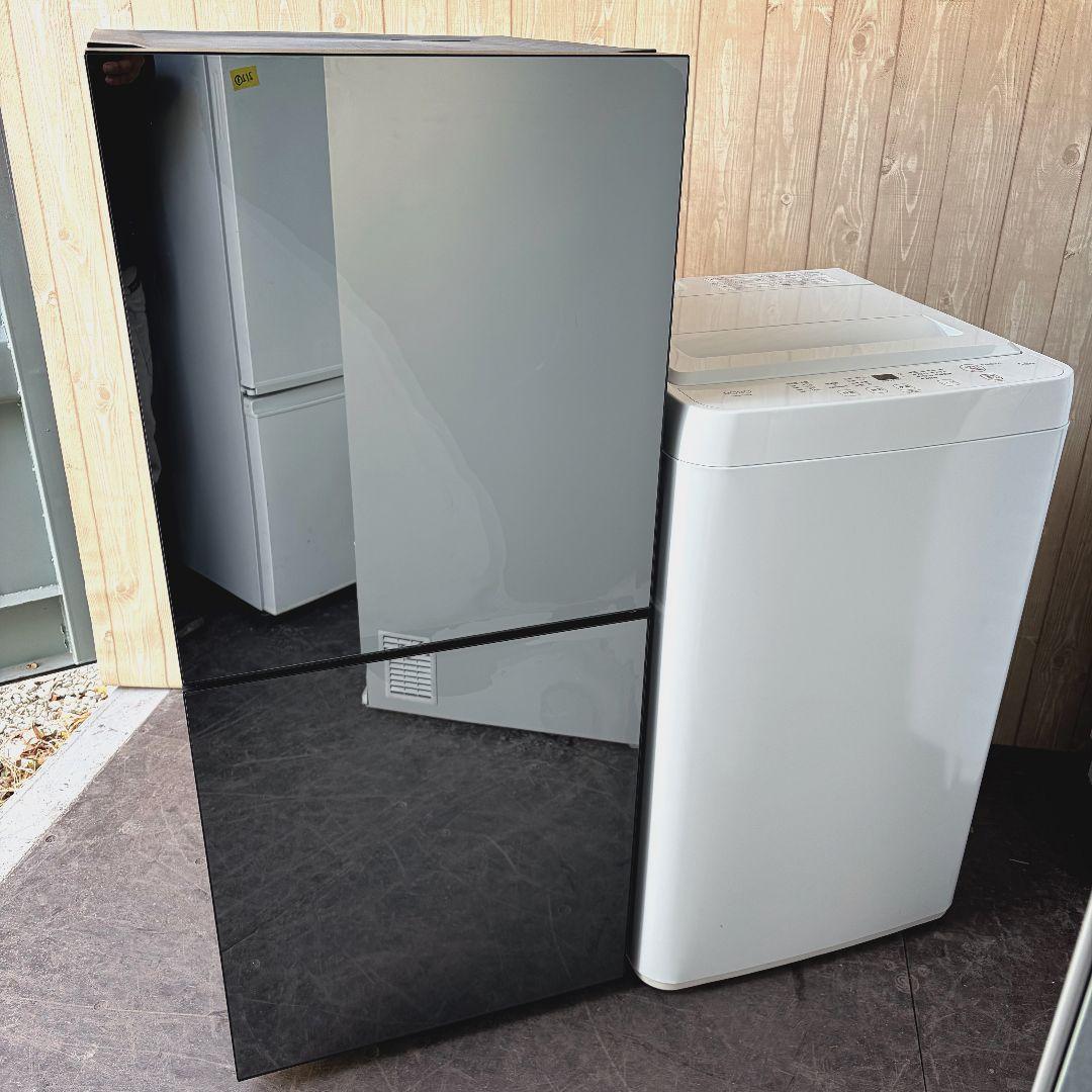 配送設置無料！純正TWINBIRD冷蔵庫RORO洗濯機黒白2点セット！完動超美品