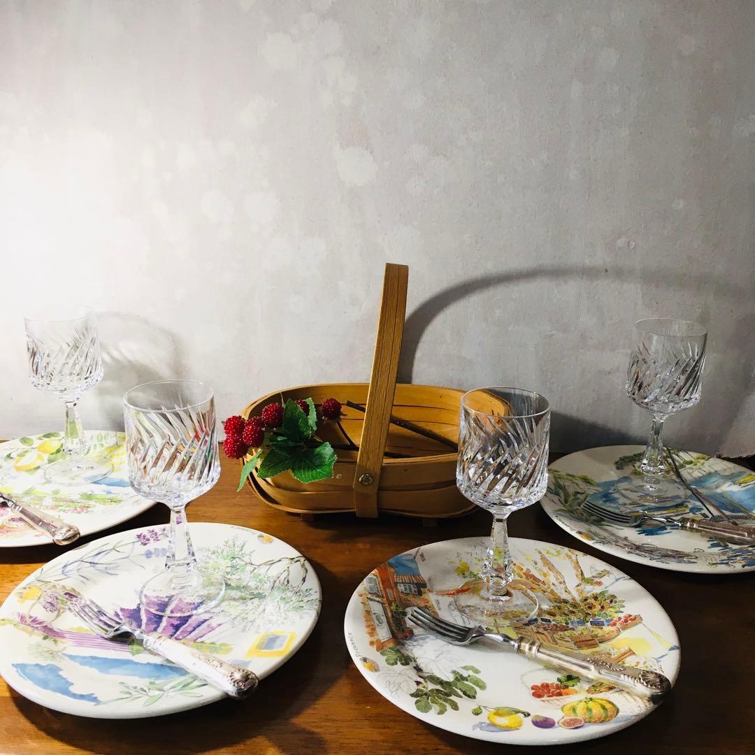 【人気】Gien フランス　ジアン窯　プロヴァンス Provence 4枚セット