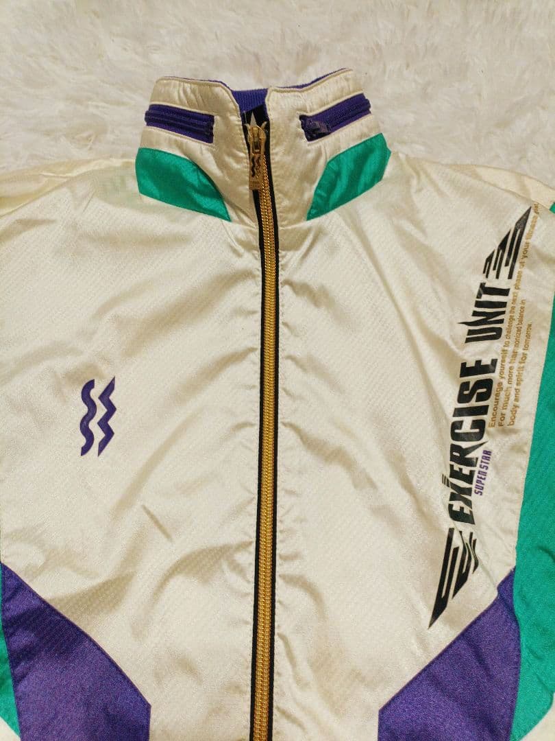 90s スーパースタージャージ セットアップ クリーム パープル O