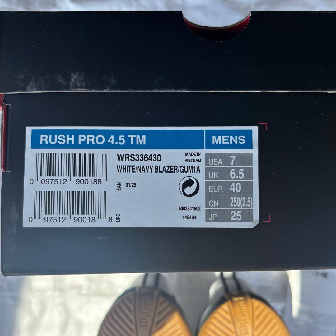 新品　Wilson テニスシューズ RUSH PRO4.5 TM 25cm 1