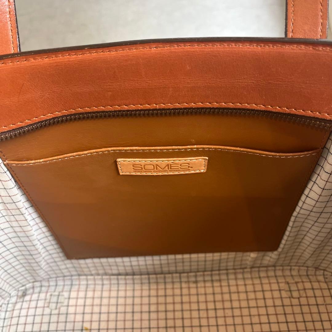 天皇御用達 ソメス サドル SOMES ビジネスバッグ本革ブラウンA4 自立