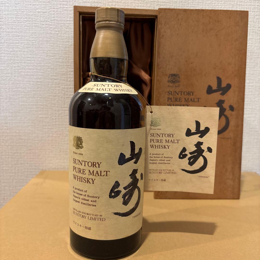 サントリーピュアモルトウイスキー　山崎　向獅子　初期ラベル　760ml 箱付き